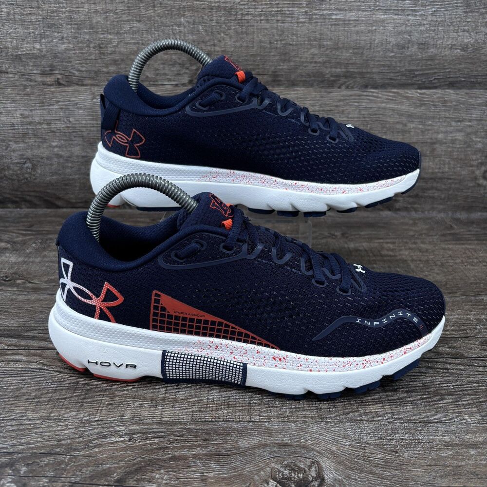 Auburn Tigers Shoes Women's 8.5 Navy Under Armour HOVR Infinite Running Wareagle